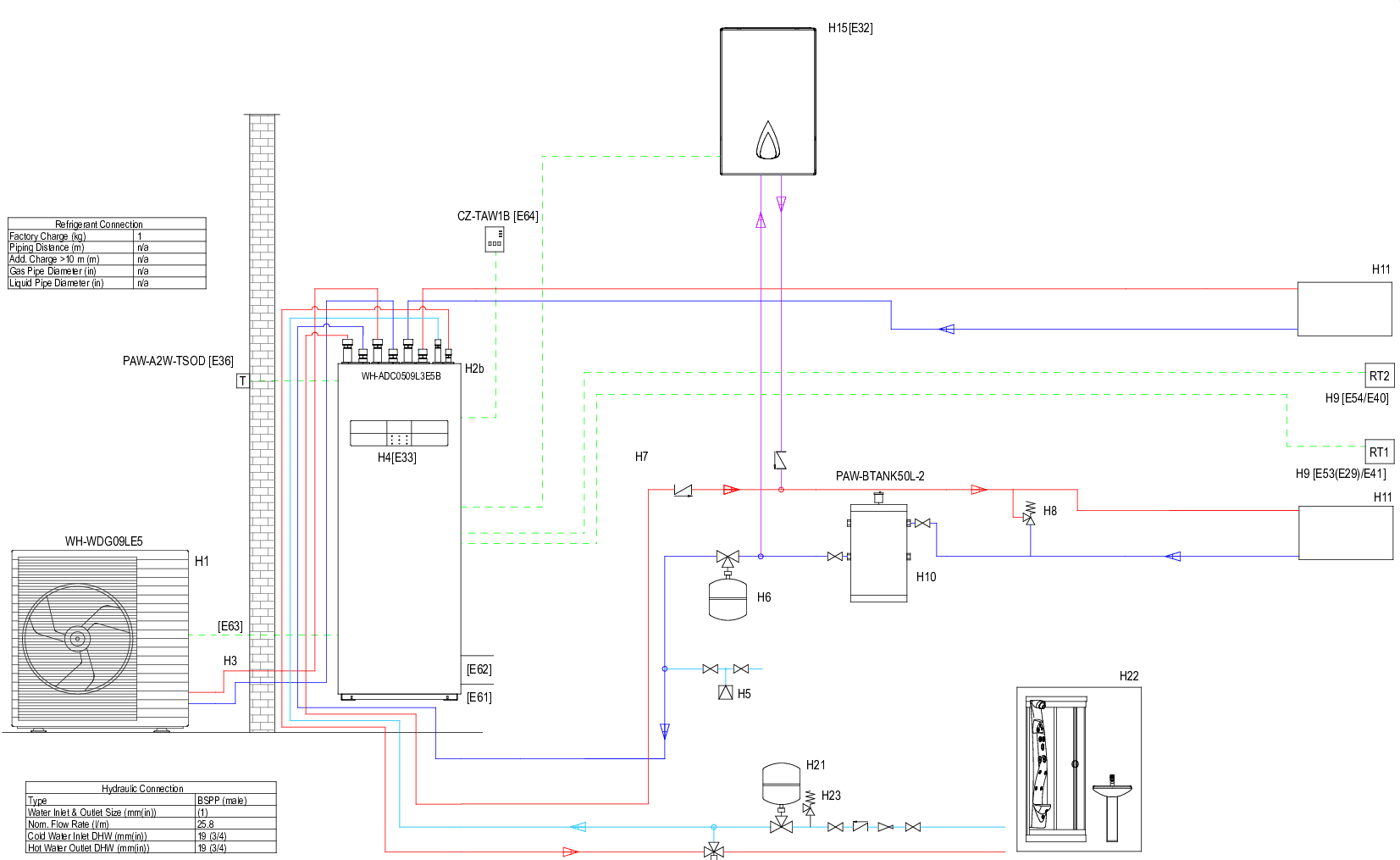schemat panasonic pompa ciepła